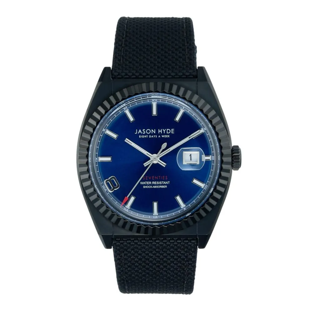 Jason Hyde Men's Black Textile Watch