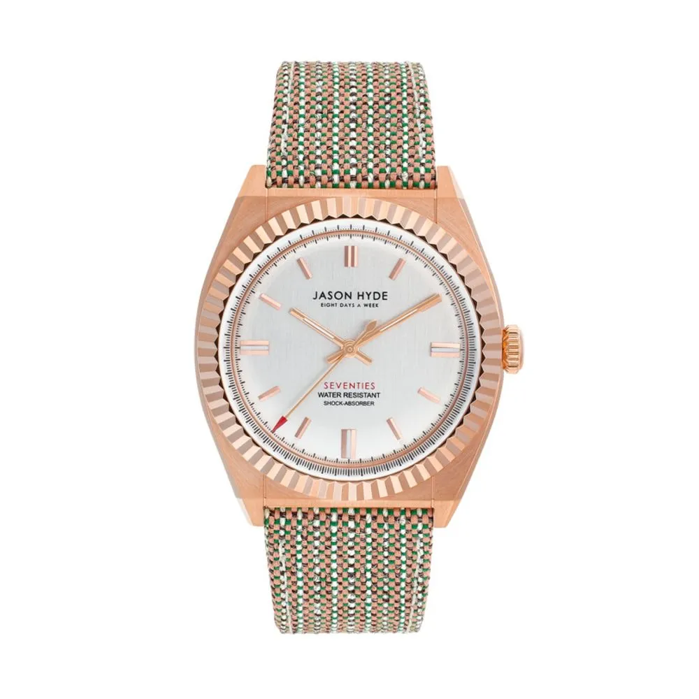 Jason Hyde Men's Brown Textile Watch