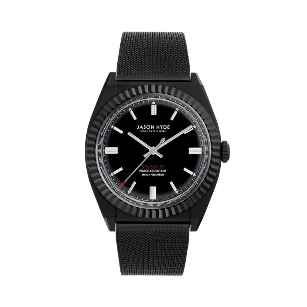 Jason Hyde Men's Black Steel Watch