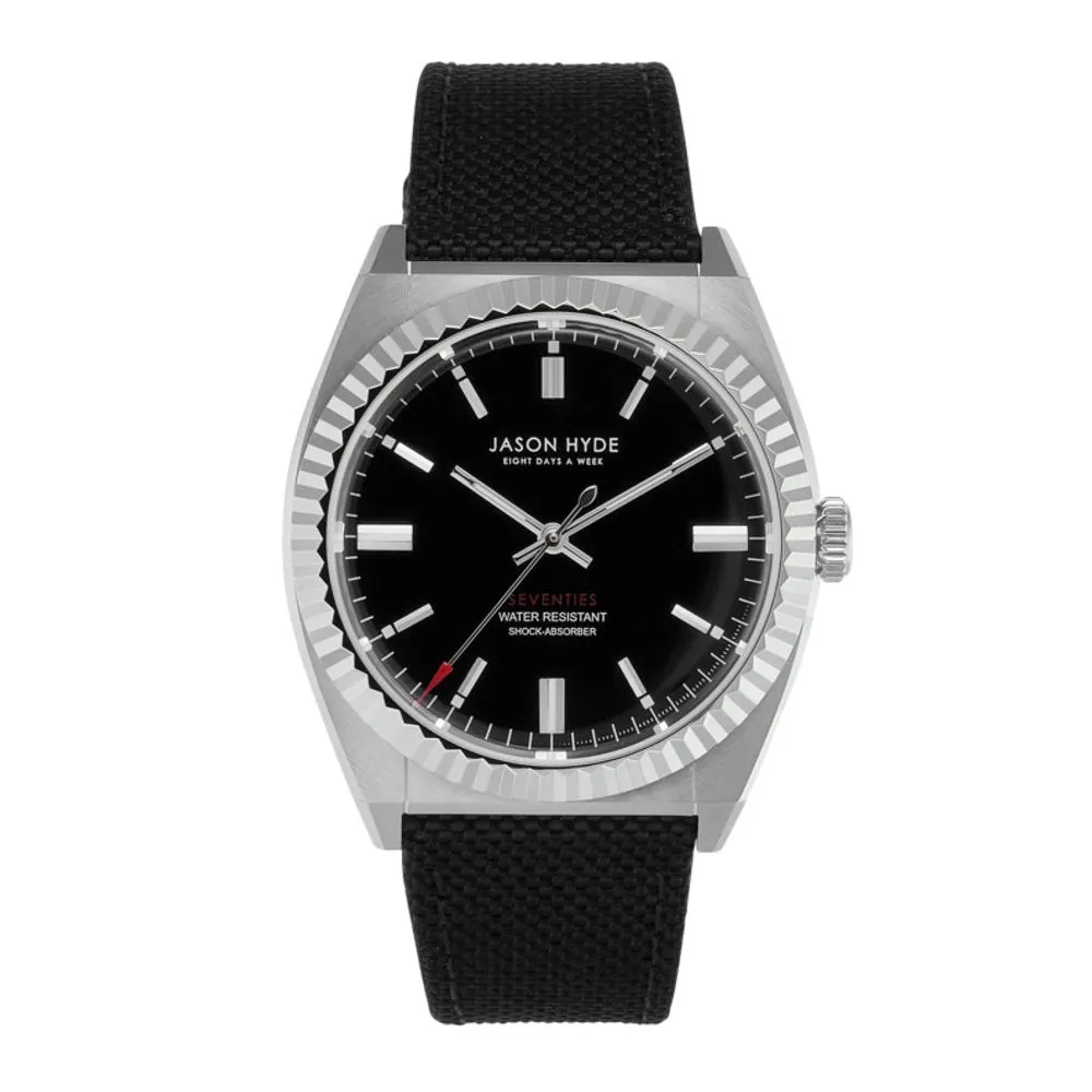 Jason Hyde Men's Black Textile Watch