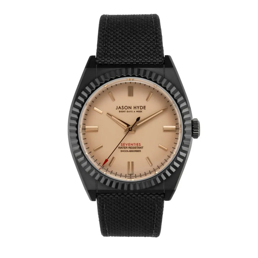 Jason Hyde Men's Black Textile Watch