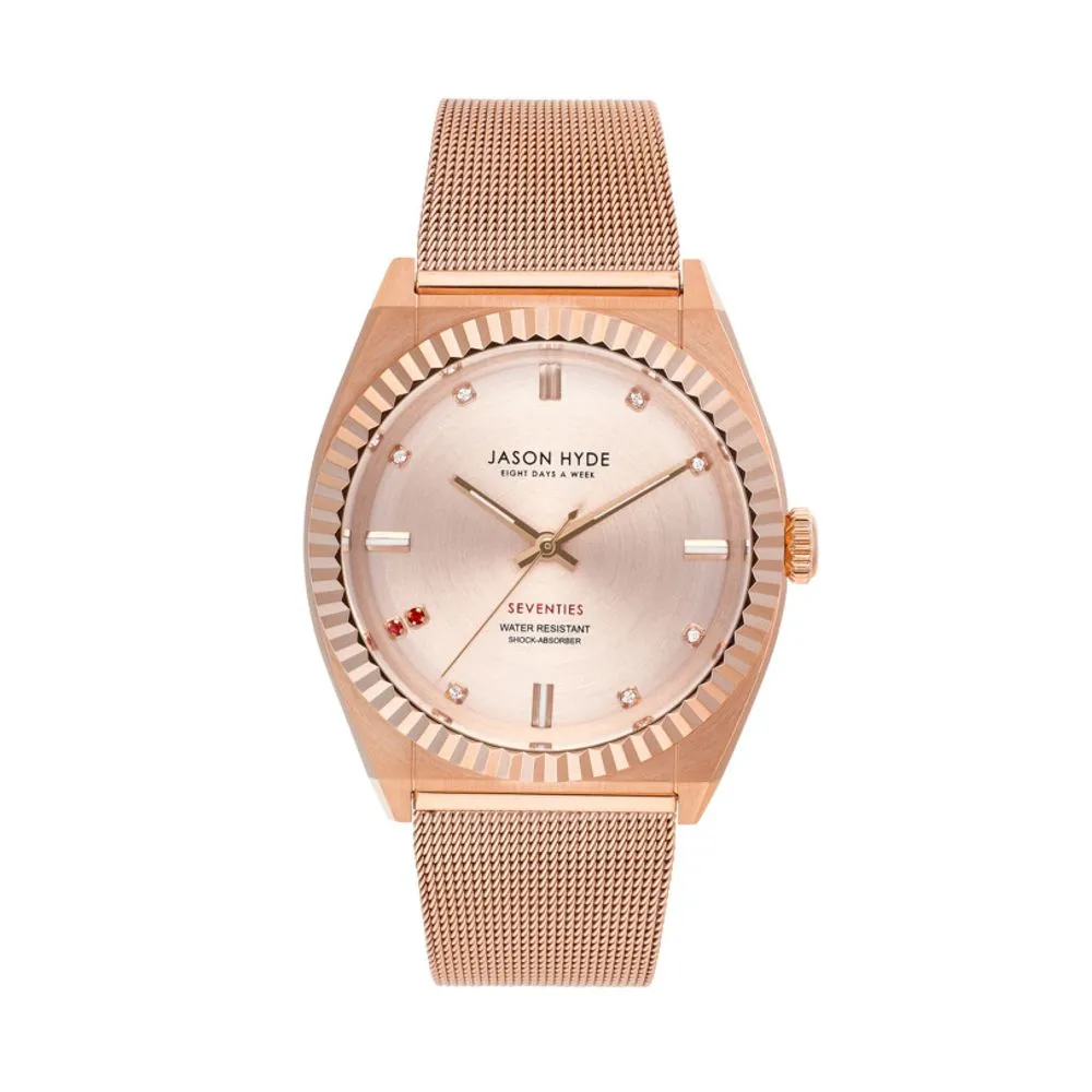 Jason Hyde Women's Gold Textile Watch
