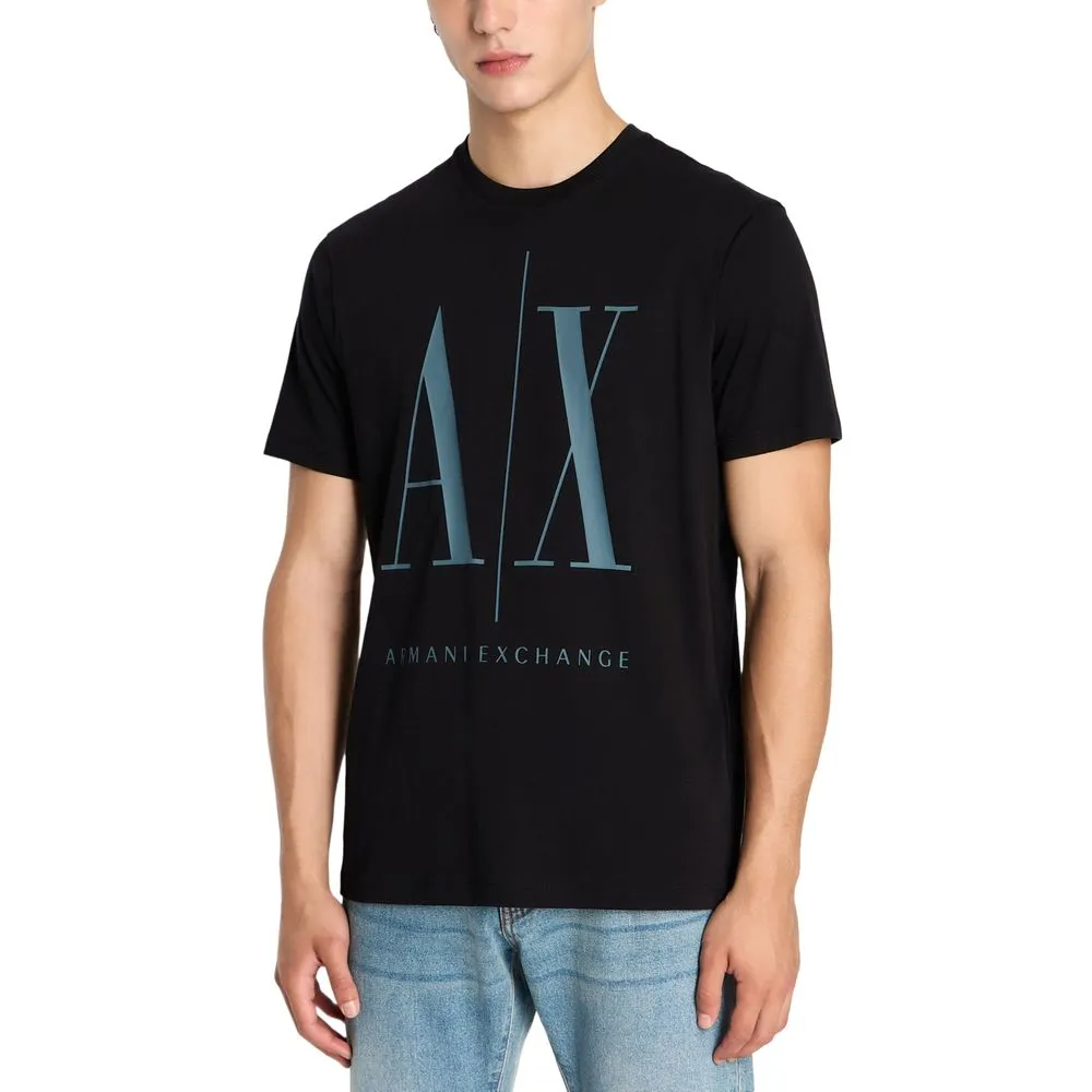 Armani Exchange Men's Black Cotton T-Shirt