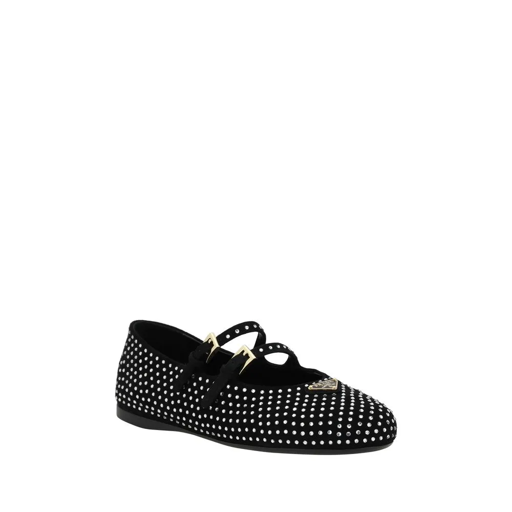 Prada Women's Rhinestone Ballerinas