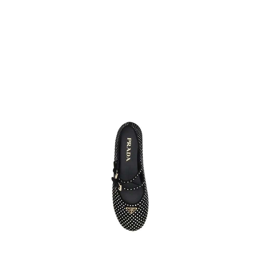 Prada Women's Rhinestone Ballerinas