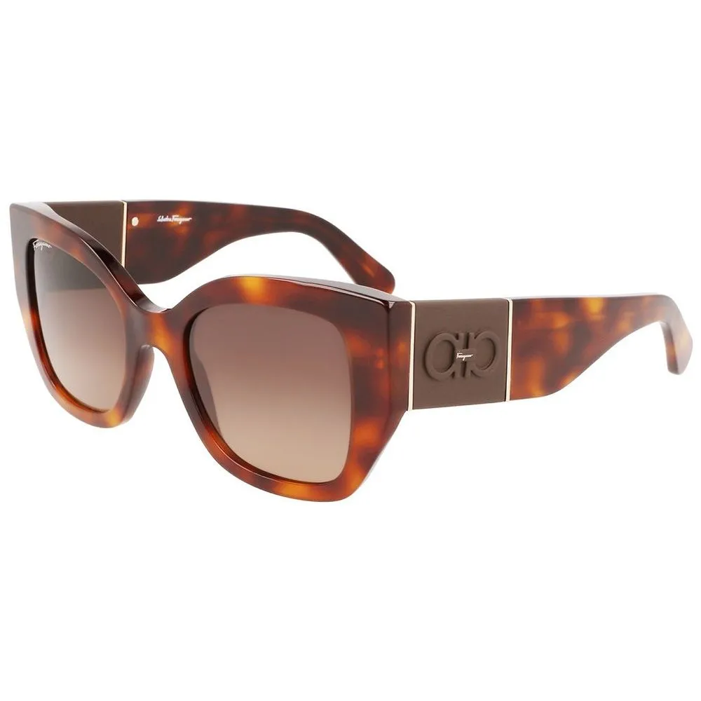 Salvatore Ferragamo Women's Brown Acetate Sunglasses