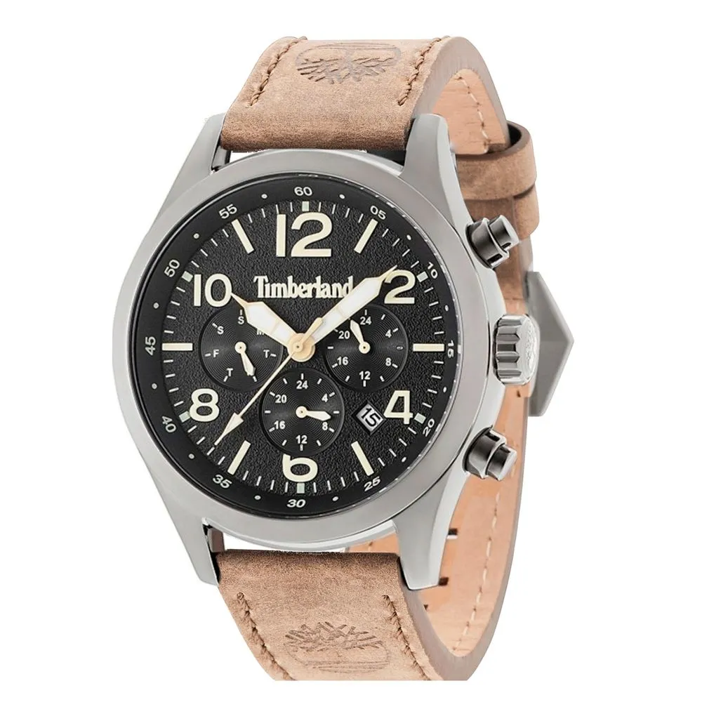 Timberland Men's Black Leather Watch