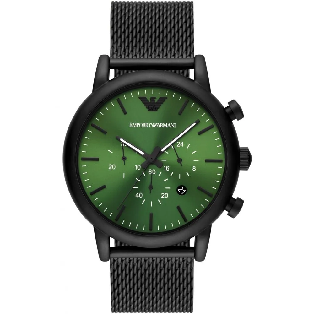 Armani Men's Black Metal Watch