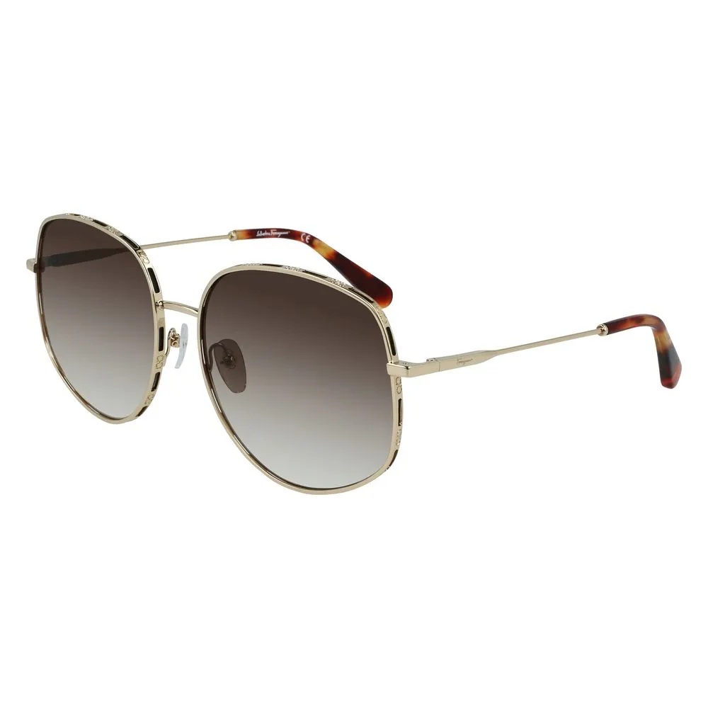 Salvatore Ferragamo Women's Gold Metal Sunglasses