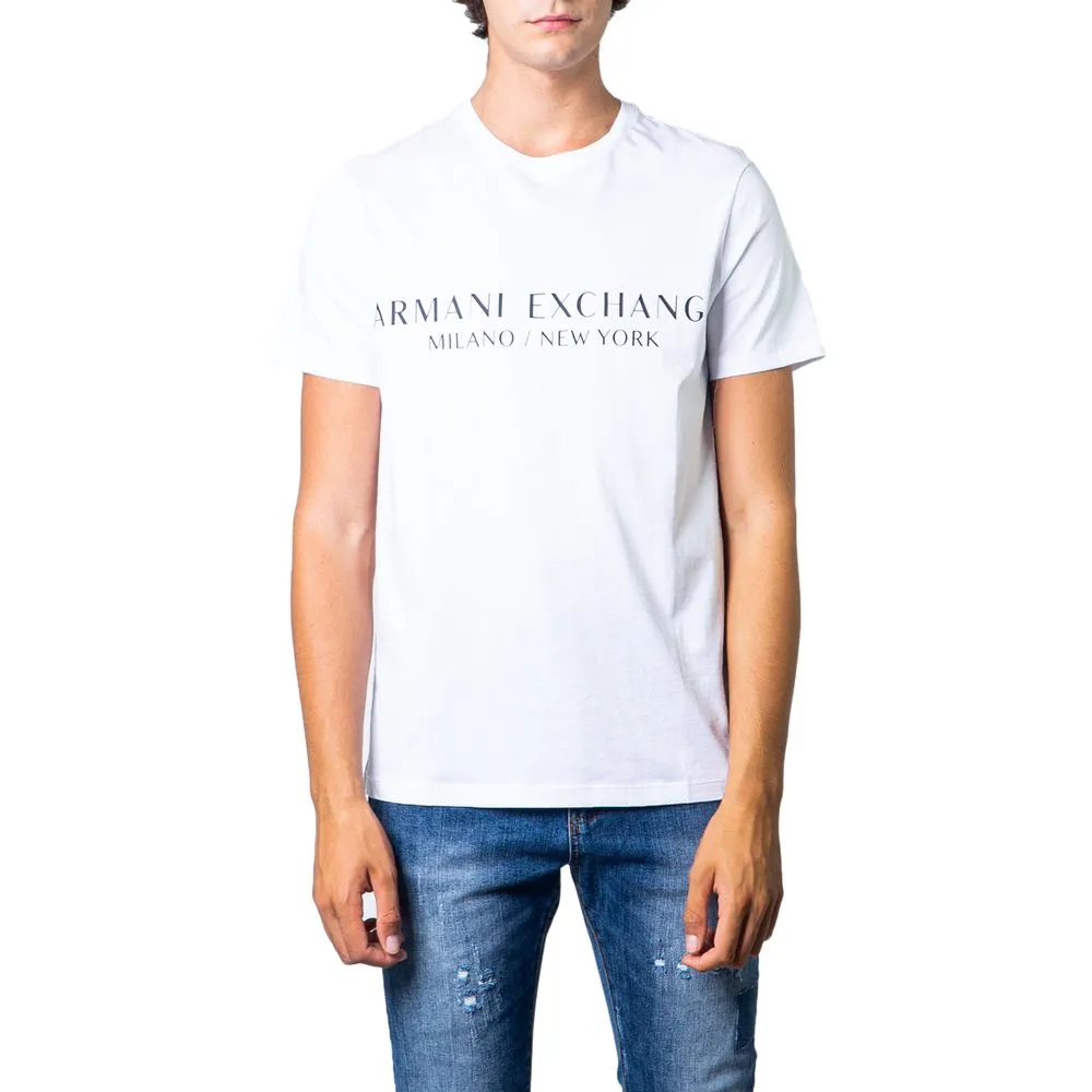 Armani Exchange Men's White Cotton T-Shirt