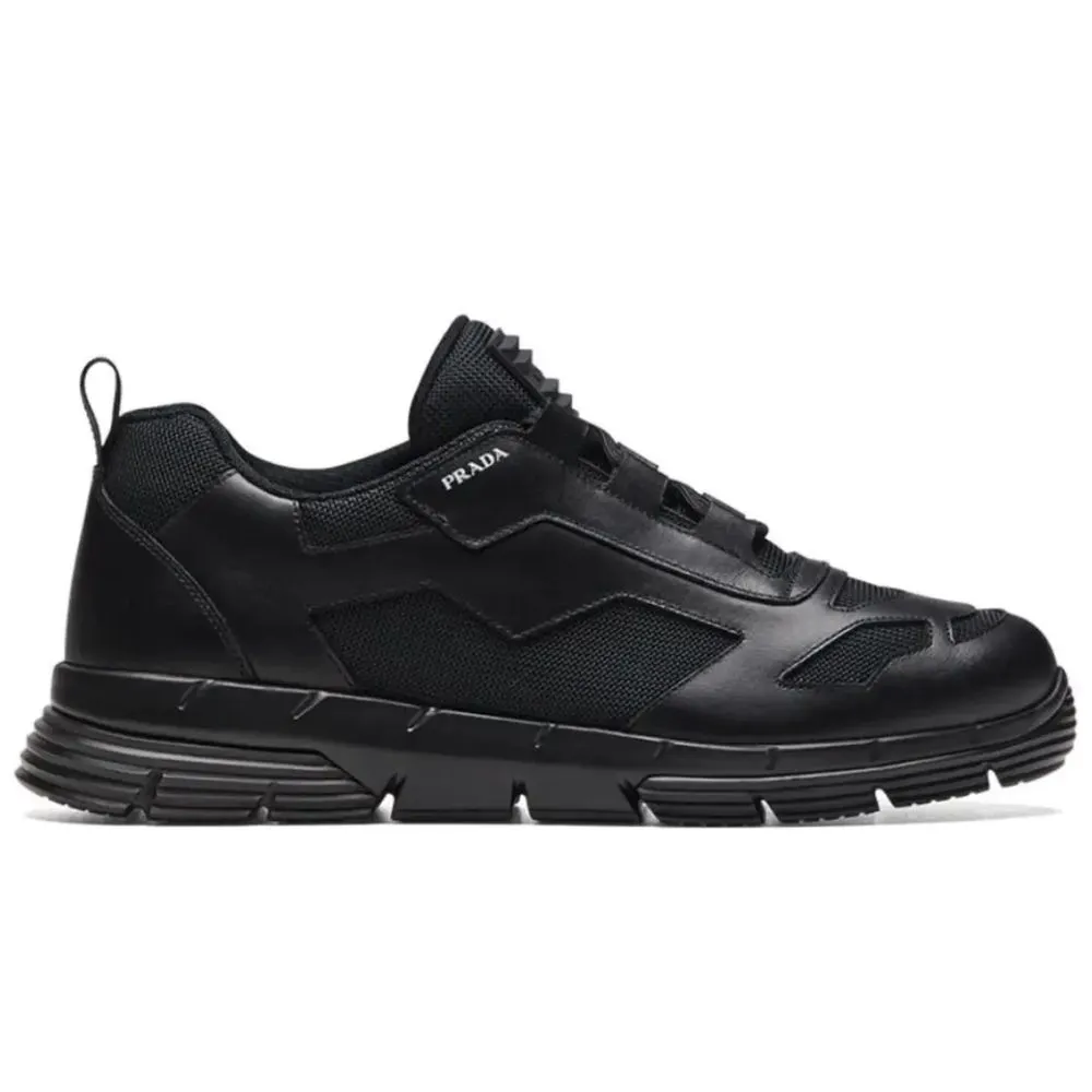 Prada Men's Black Leather Di Calfskin Sneaker