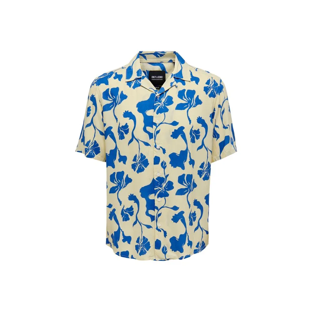 Only & Sons Men's Bicolor Viscose Shirt