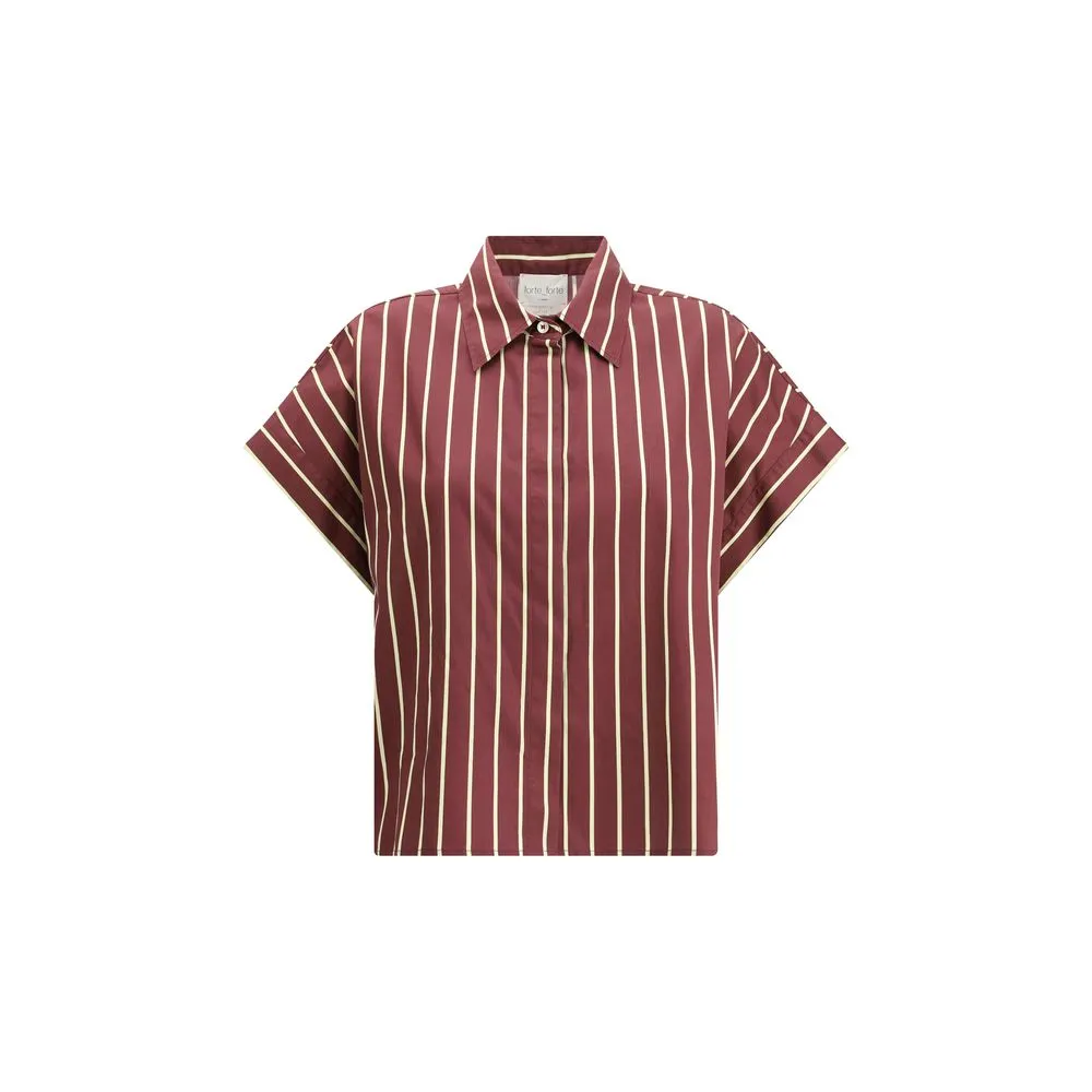 Forte_Forte Women's Satin Stripe Boxy Shirt