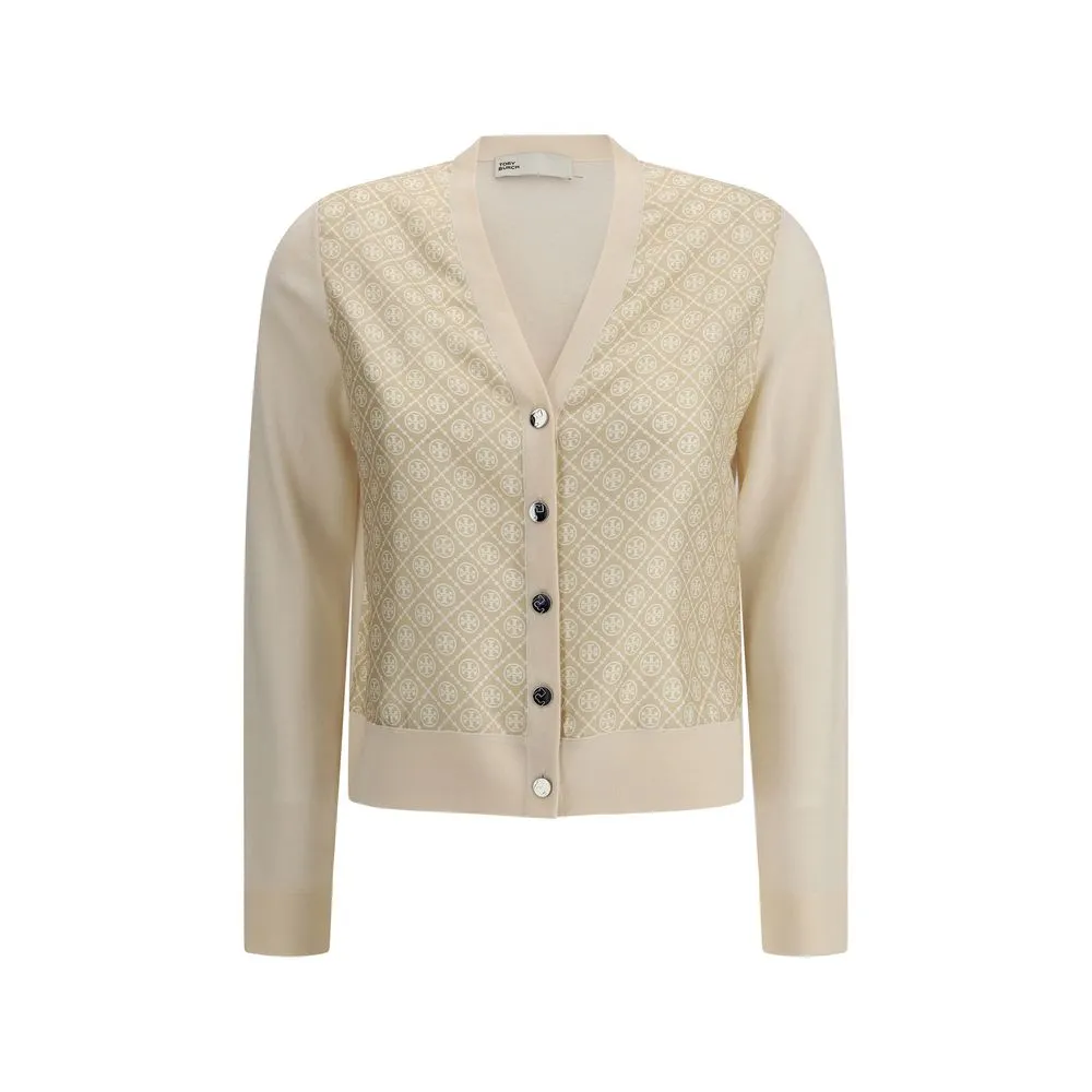 Tory Burch Women's Silk and wool Cardigan with logos