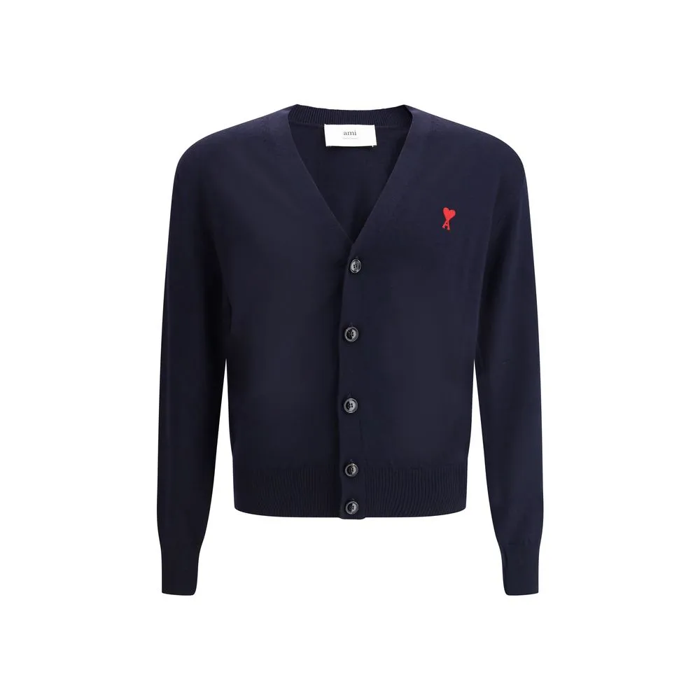 Ami Paris Men's Logoed Cardigan