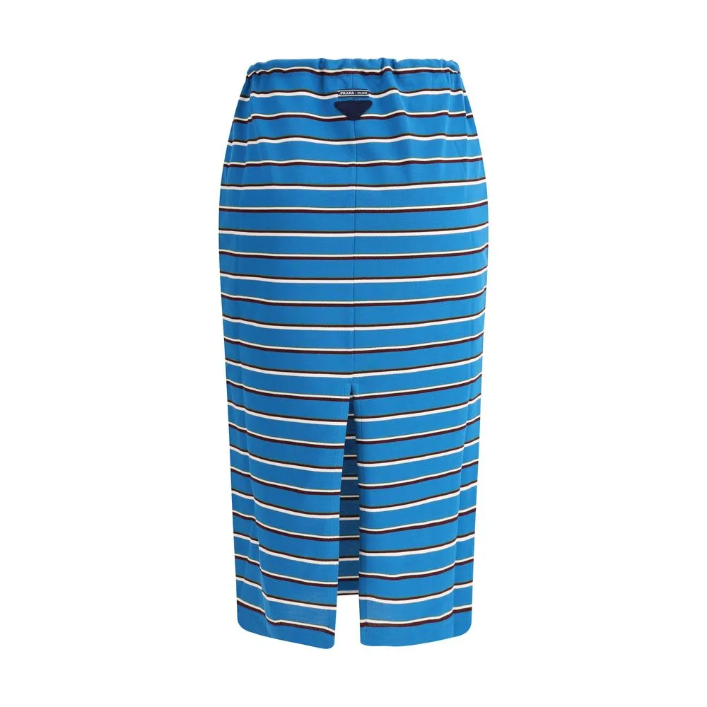 Prada Women's Striped midi Skirt