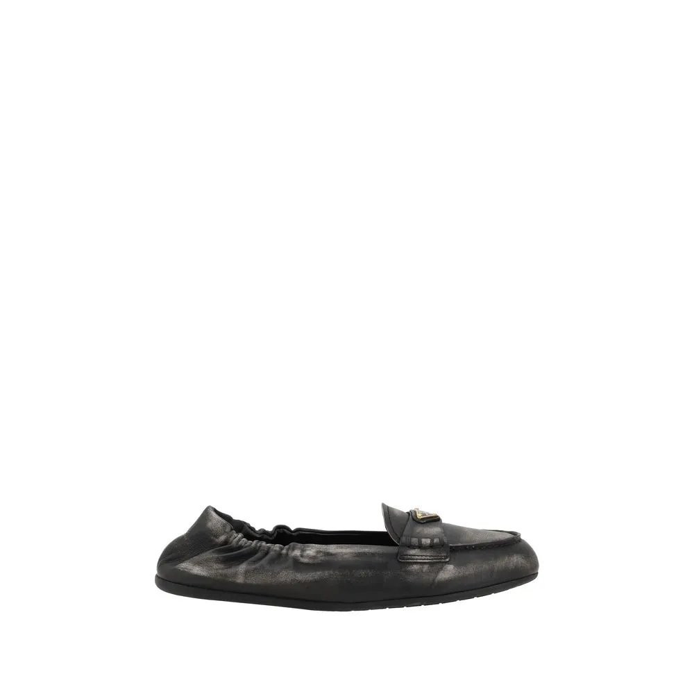 Prada Women's Vintage-effect leather Loafers