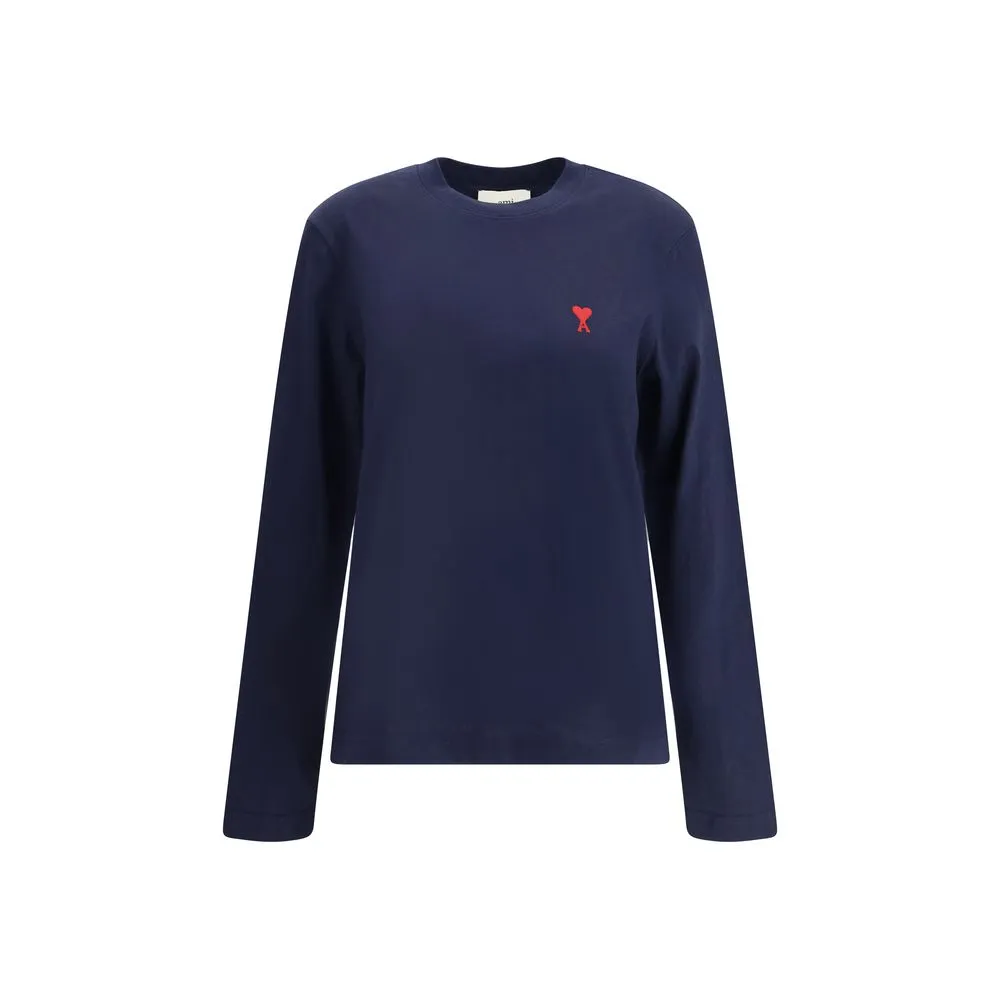 Ami Paris Women's Long sleeve logo Top