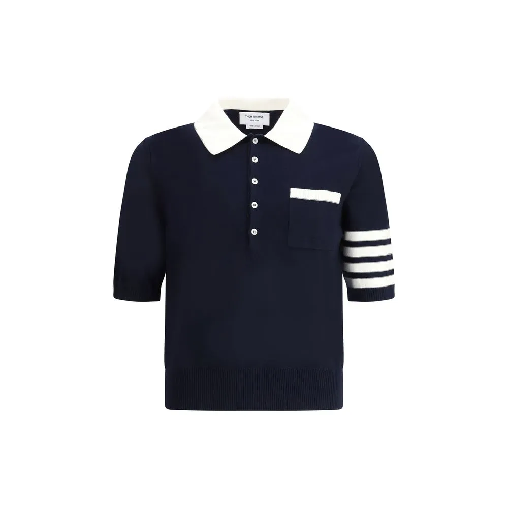 Thom Browne Men's Polo Shirt whit iconic bands