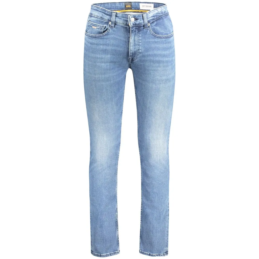 Hugo Boss Men's Blue Cotton Jeans & Pant