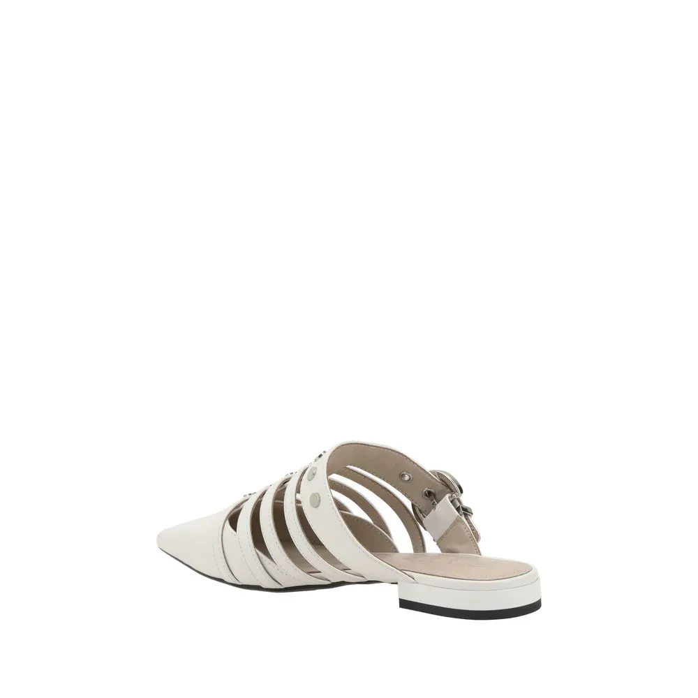 PINKO Women's Gianira 17 - Sabot Nappa Milk