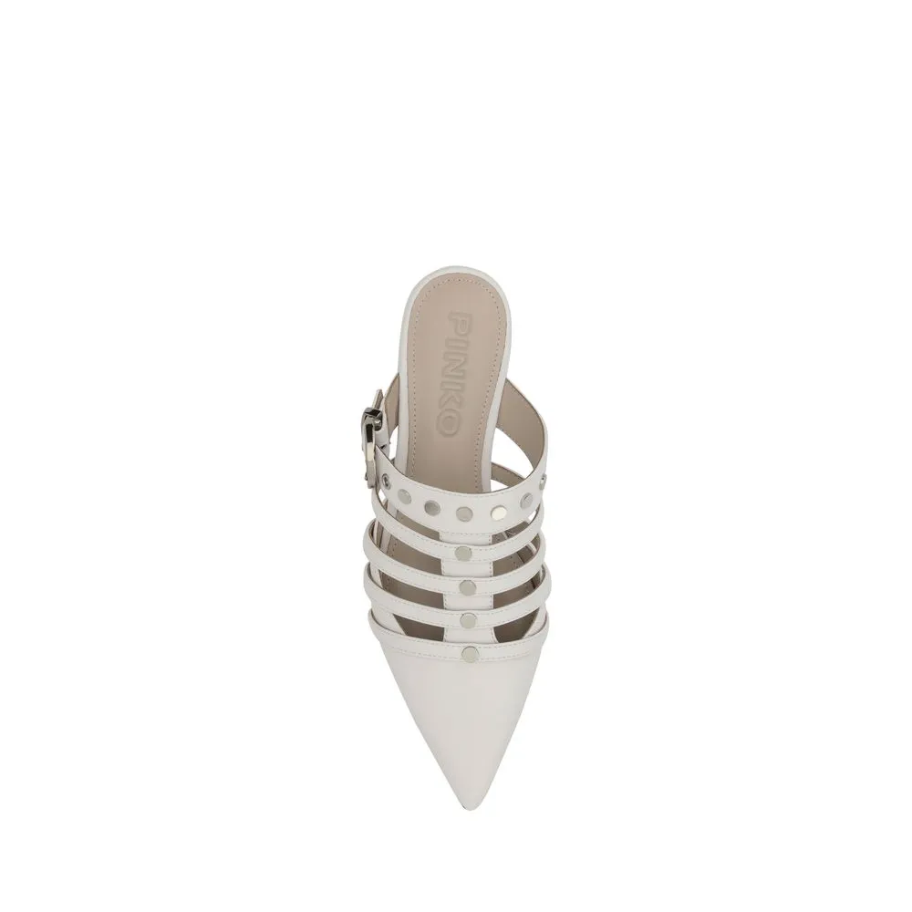 PINKO Women's Gianira 17 - Sabot Nappa Milk