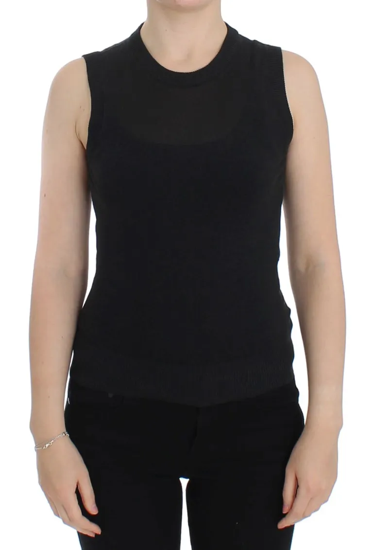 Dolce & Gabbana Women's Elegant Black Sleeveless Pullover Vest