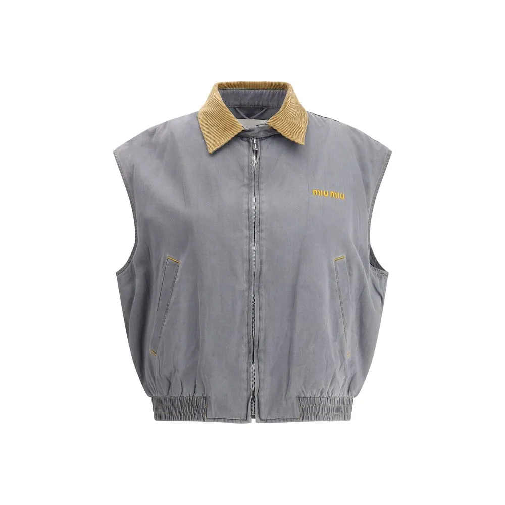 Miu Miu Women's Corduroy collared vest