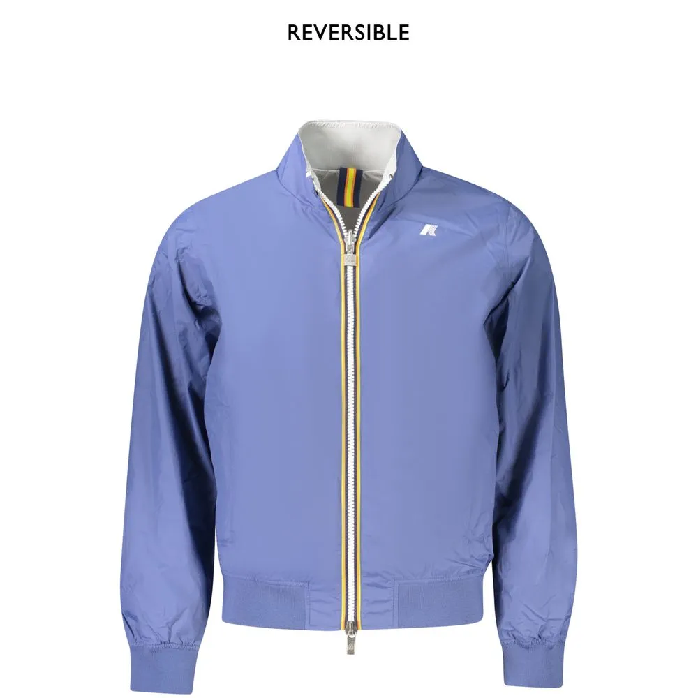 K-WAY Blue Nylon Men Jacket