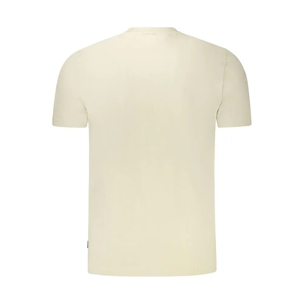 Hugo Boss Beige Cotton Men T-Shirt