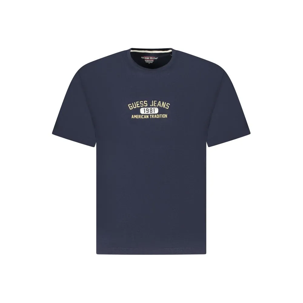 Guess Jeans Blue Cotton Men T-Shirt