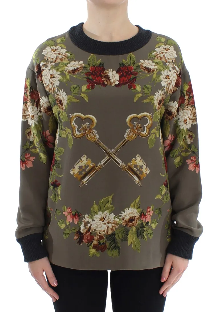 Dolce & Gabbana Women's Enchanted Sicily Silk Crewneck Blouse