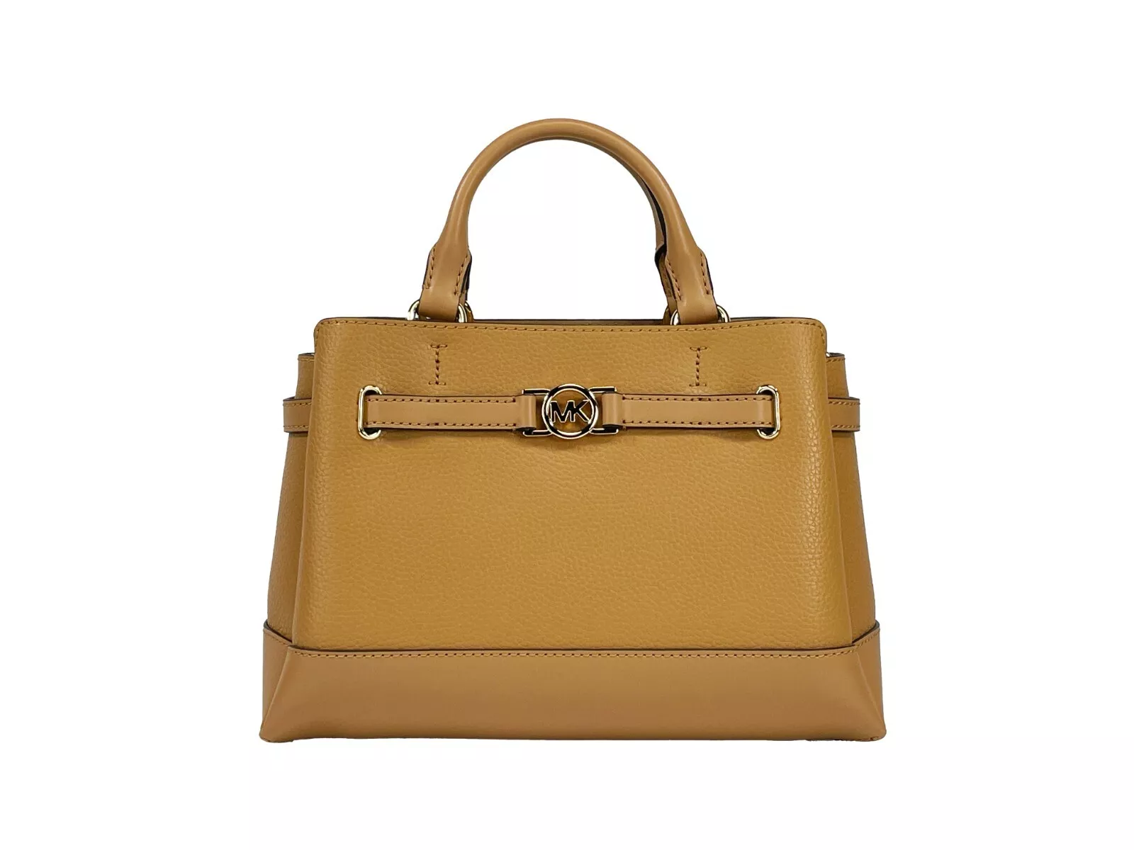 Michael Kors Women's Reed Small Leather Belted Satchel Crossbody Bag Brown