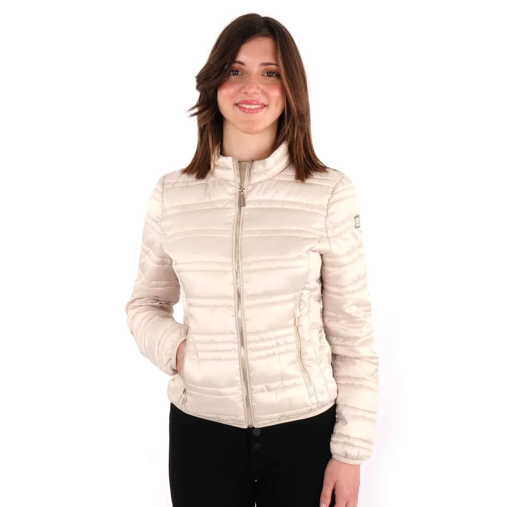 Yes Zee Women's White Polyester Jackets & Coat