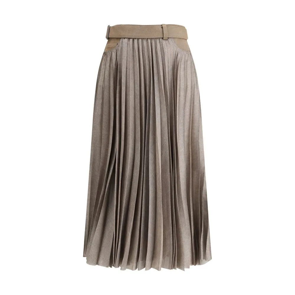 Sacai Women's Pleated midi Skirt