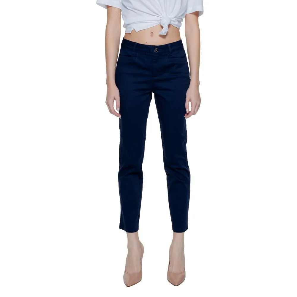 Street One Women's Blue Cotton Jeans & Pant