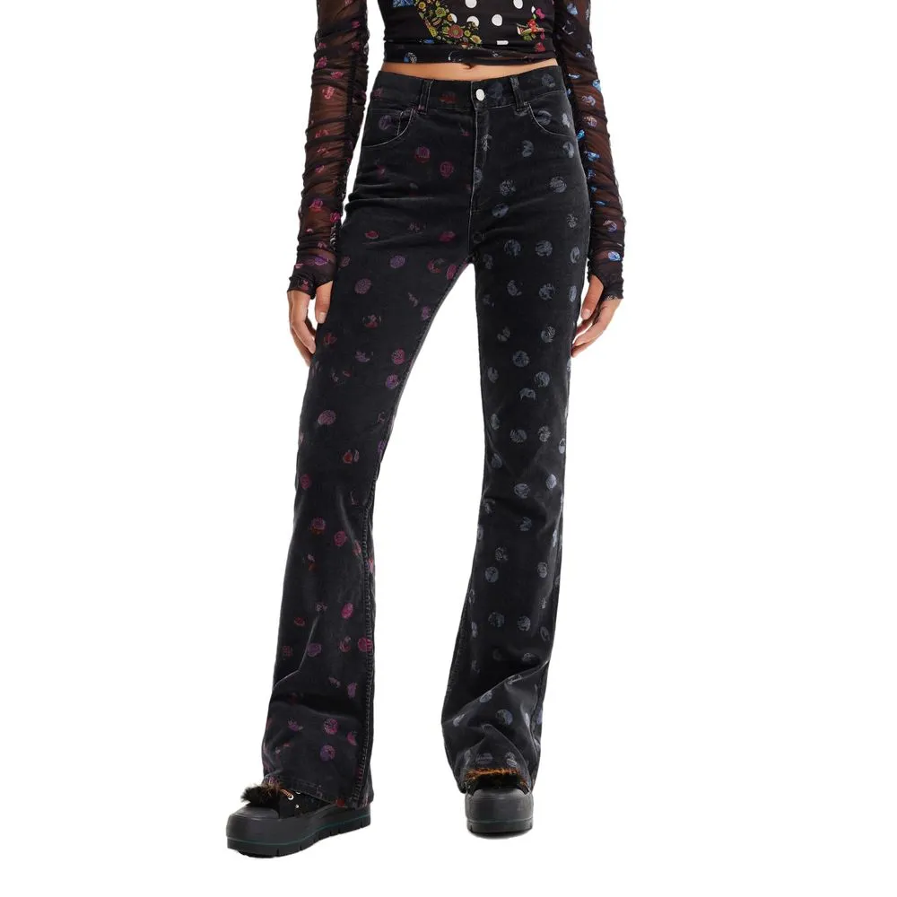 Desigual Women's Black Cotton Jeans & Pant