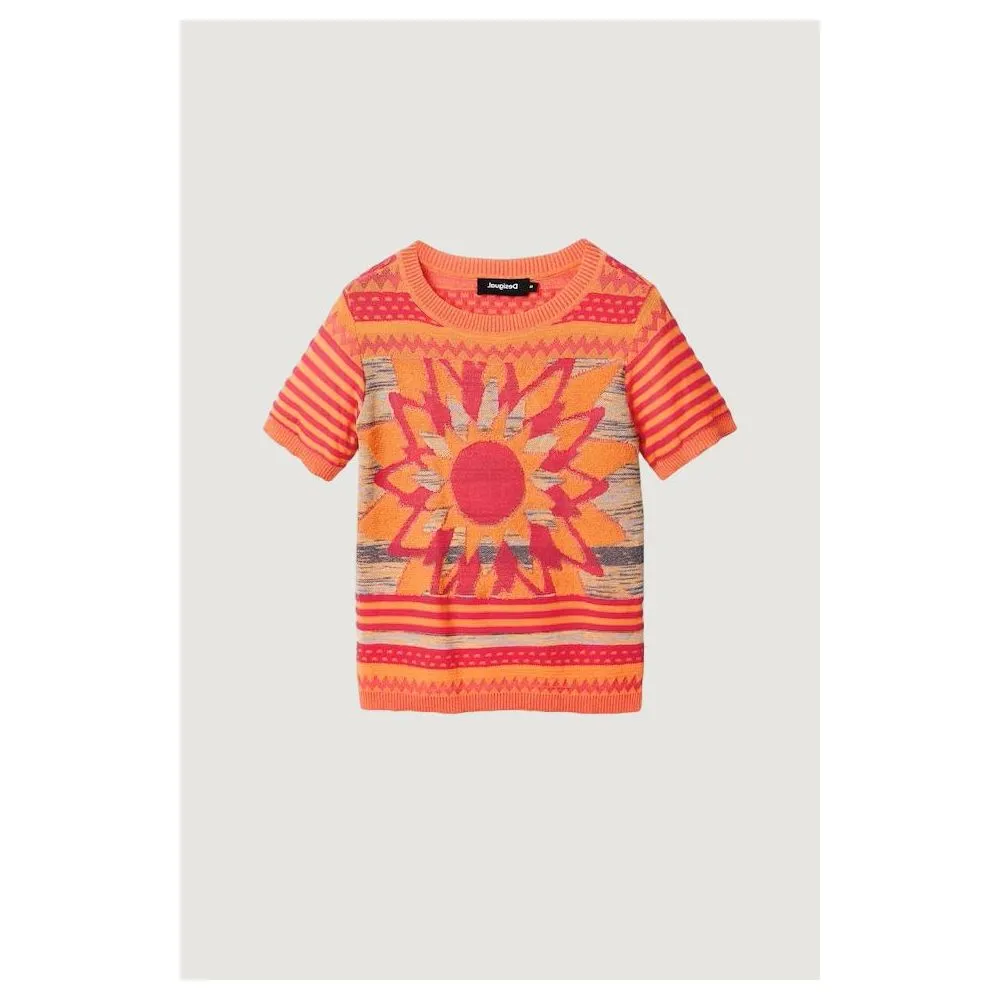 Desigual Women's Pink Cotton Tops & T-Shirt