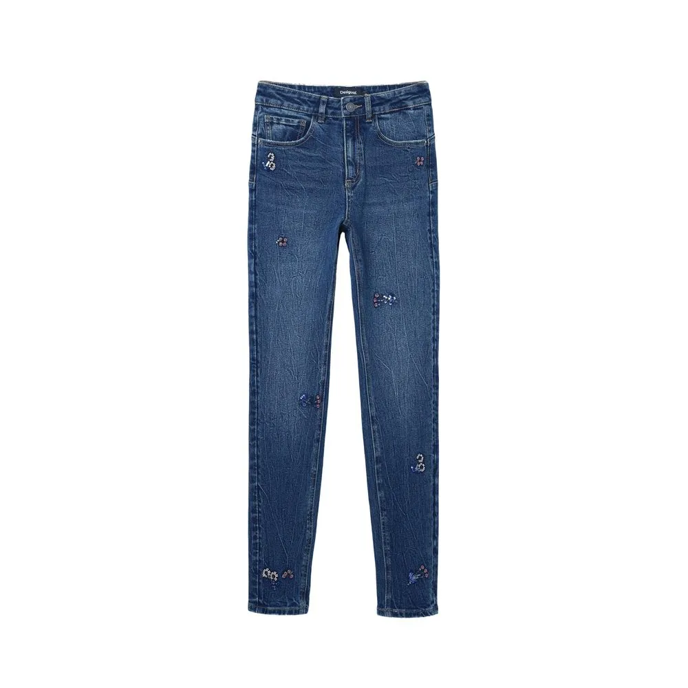 Desigual Women's Blue Cotton Jeans & Pant