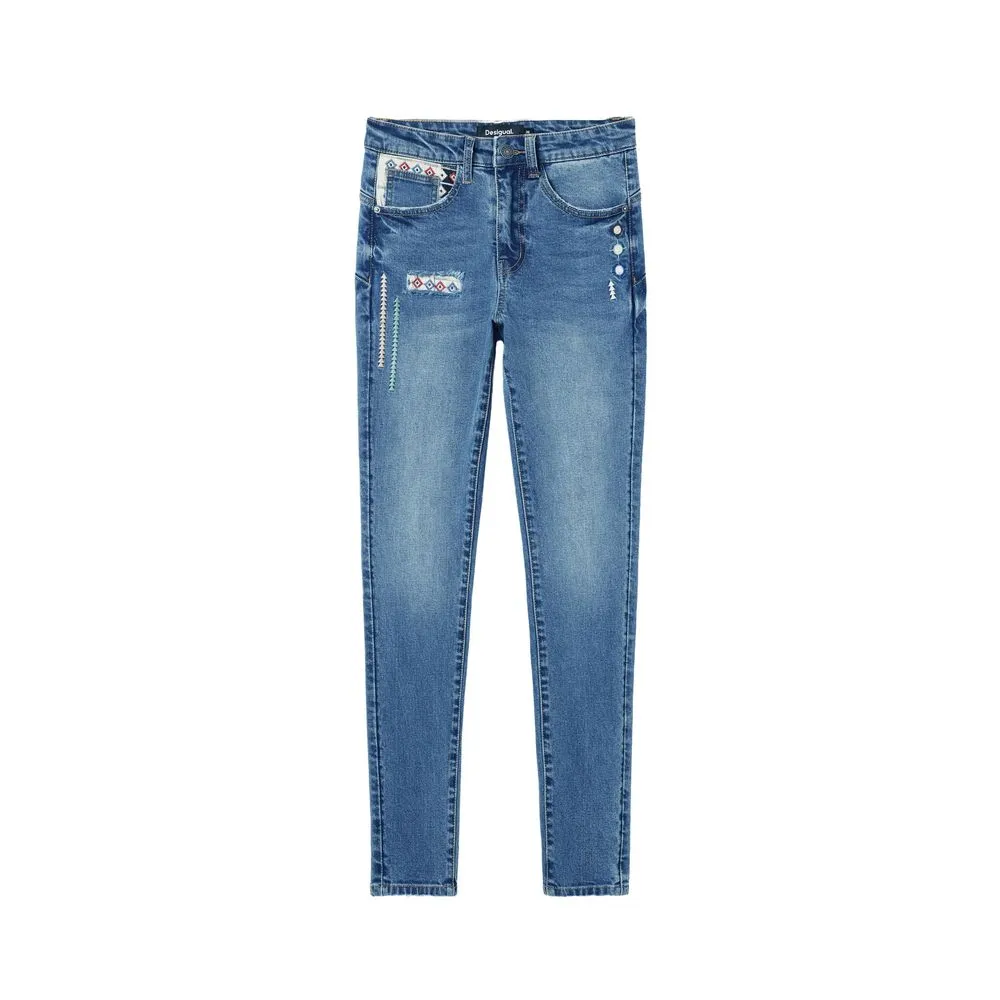 Desigual Women's Blue Cotton Jeans & Pant