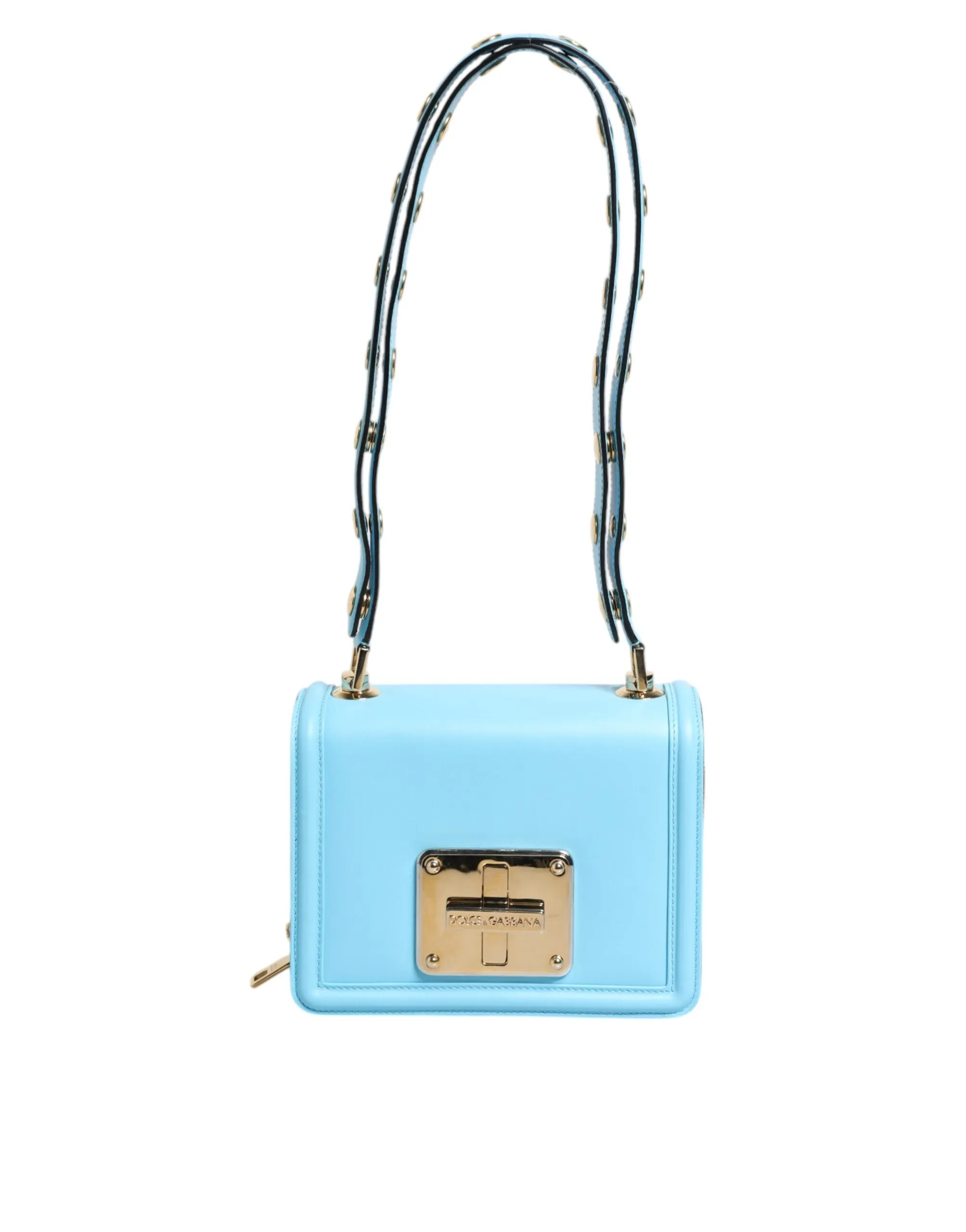 Dolce & Gabbana Women's Light Blue Joy Therapy Lola Studded Leather Crossbody Bag