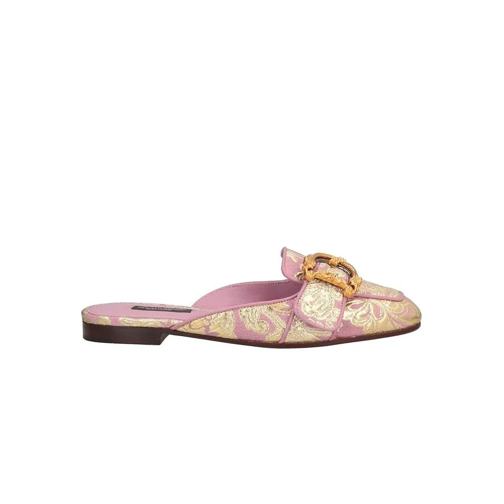 Dolce & Gabbana Women's Pink Leather Di Calfskin Sandal