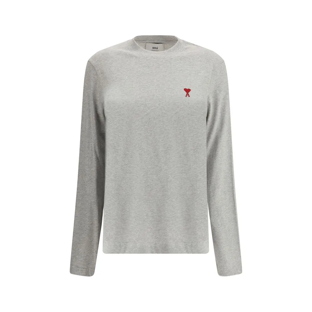 Ami Paris Women's Long sleeve logo Top