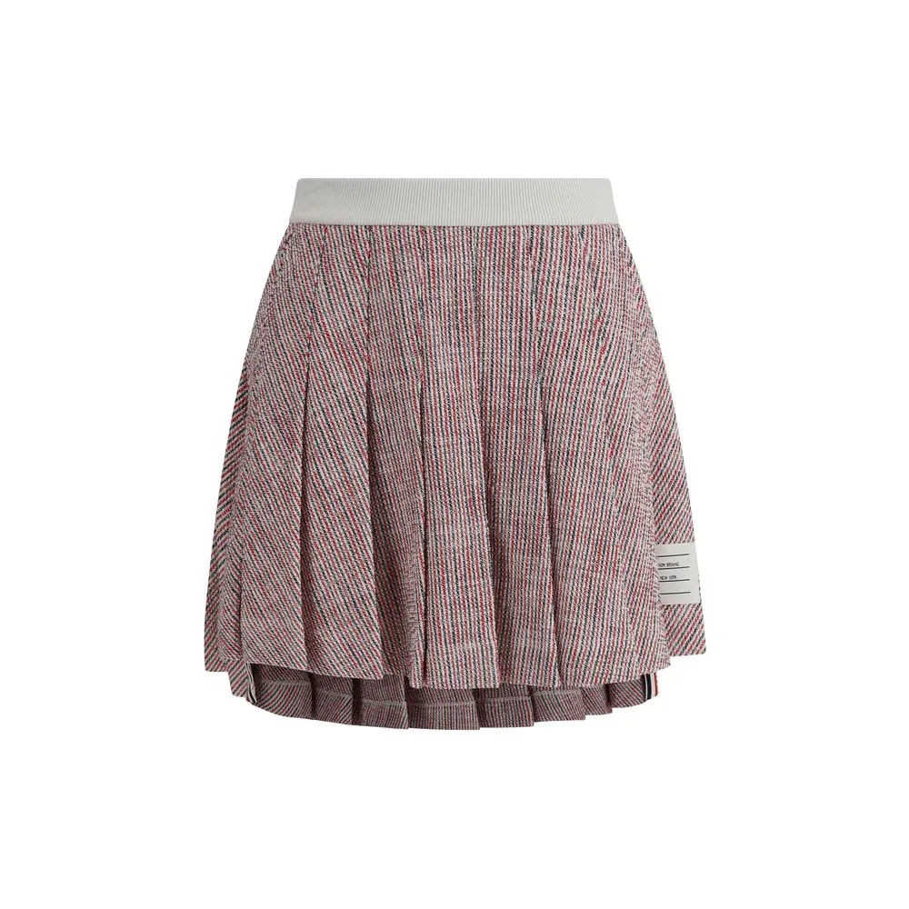Thom Browne Women's Tweed pleated desig Miniskirt