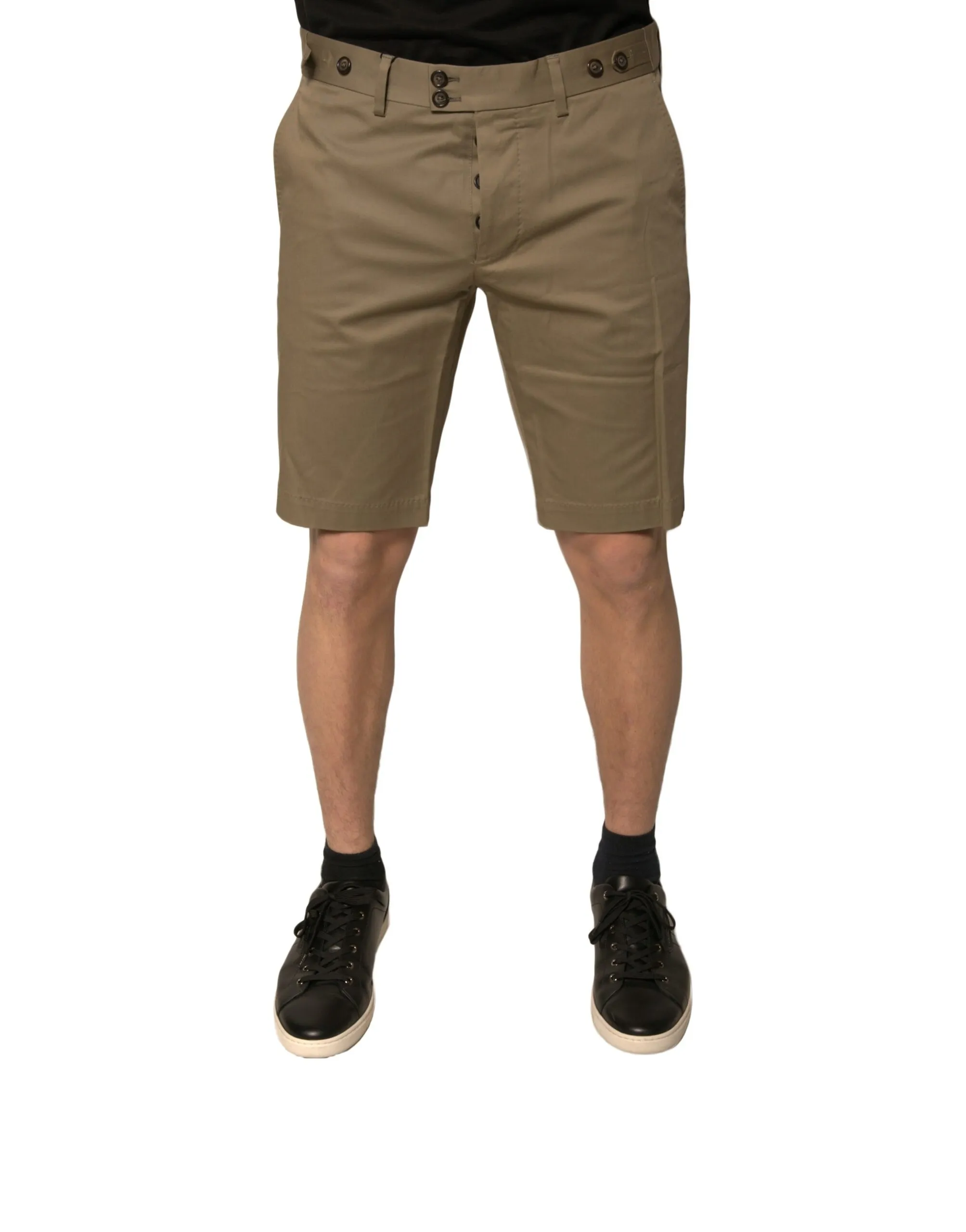 Dolce & Gabbana Men's Brown Chino Cotton Stretch Casual Shorts