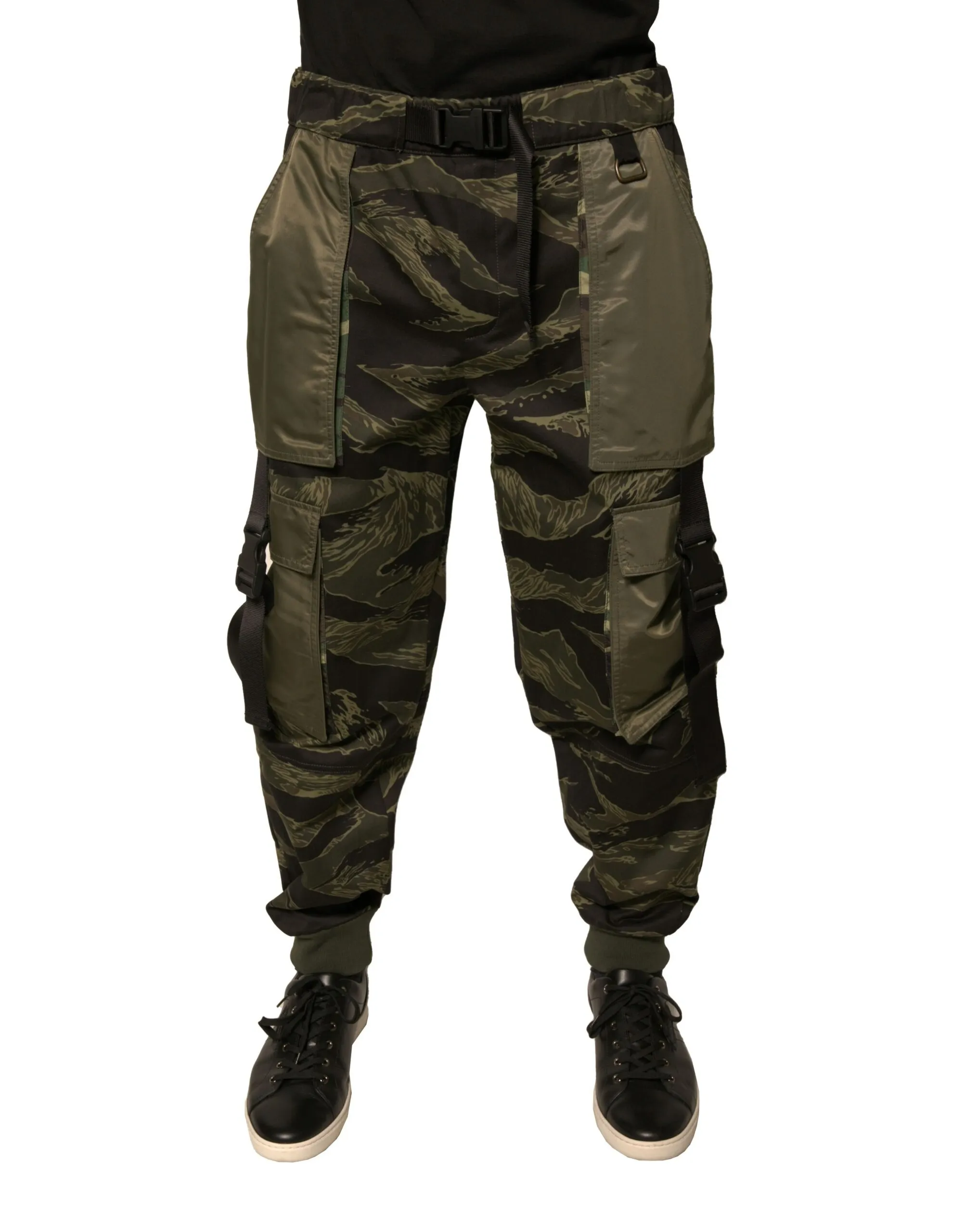 Dolce & Gabbana Men's Green Cotton Jogger Cargo Pants