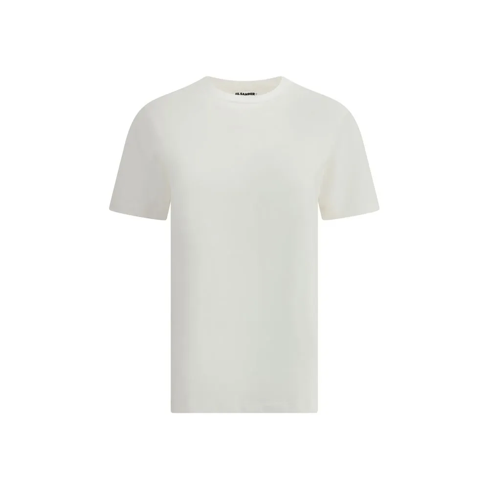 Jil Sander Women's T-Shirt with leather patch