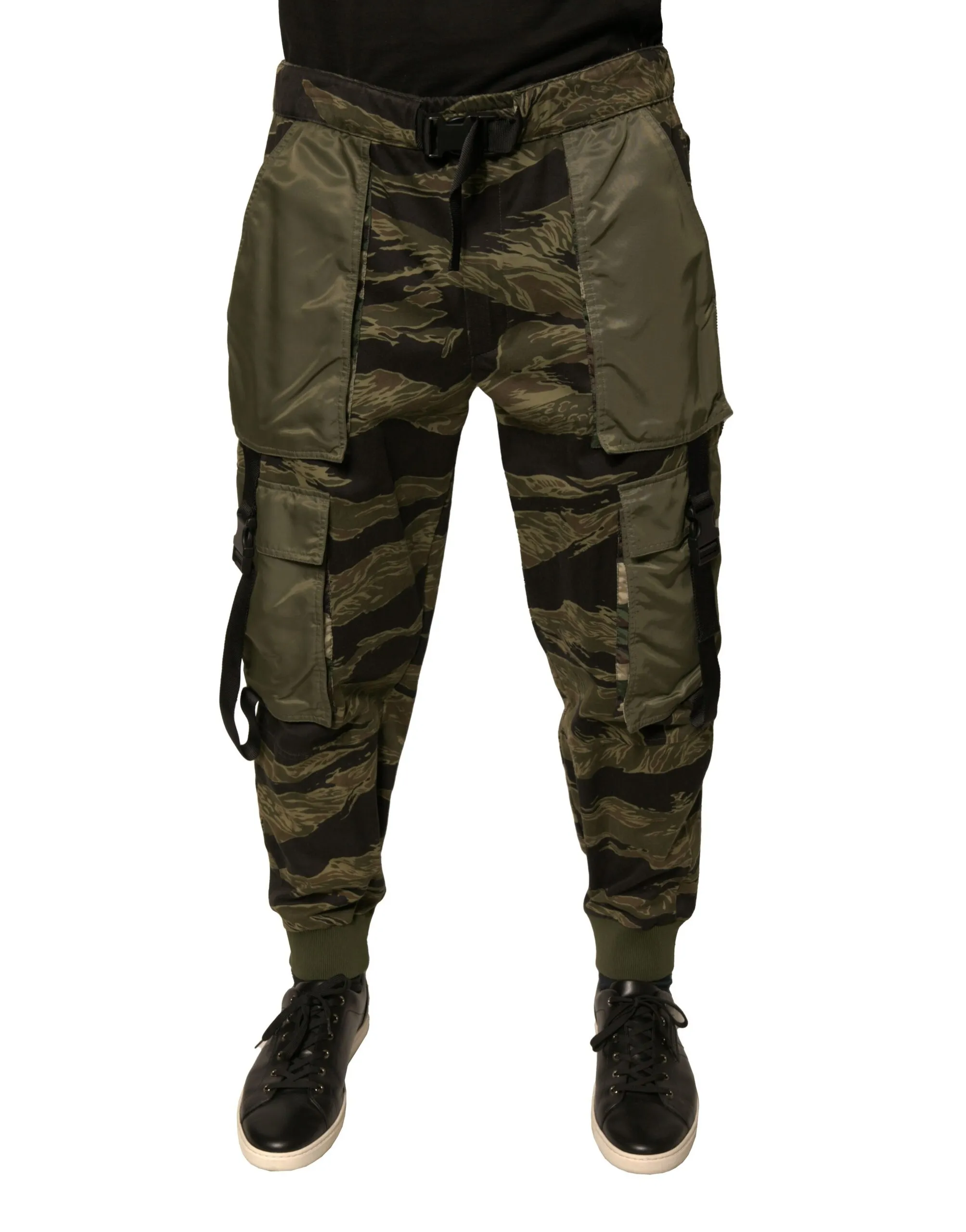 Dolce & Gabbana Men's Green Cotton Jogger Cargo Pants