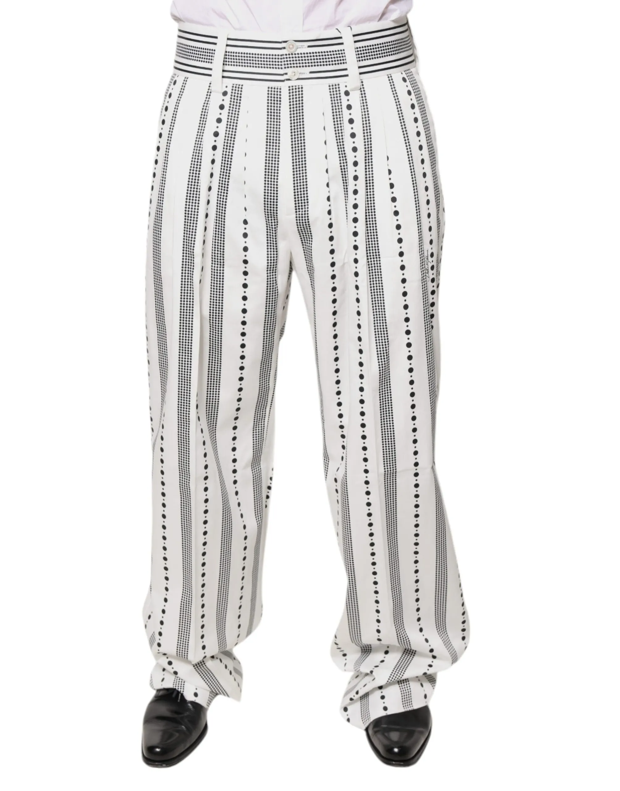 Dolce & Gabbana Men's White Straight Formal Dress Pants