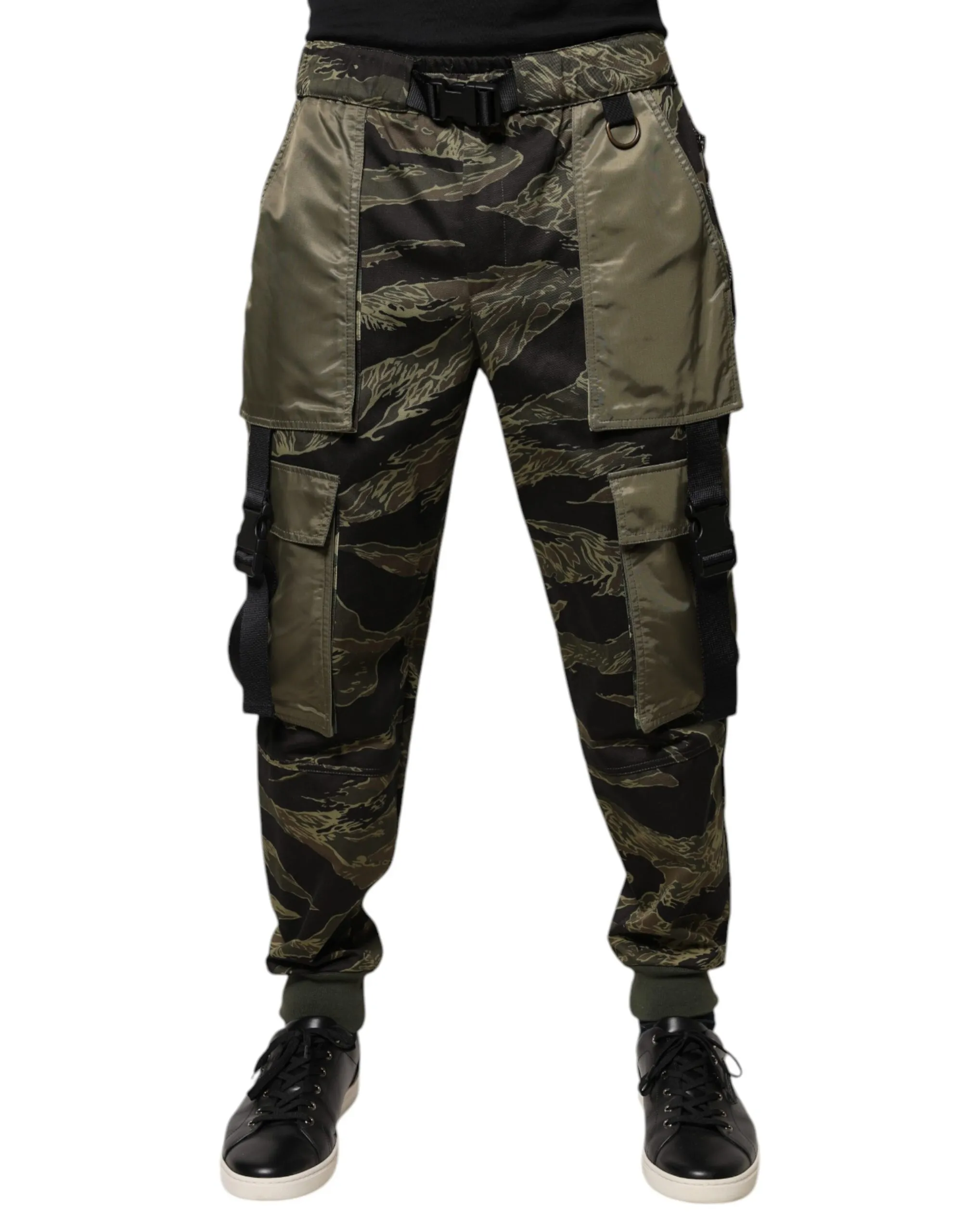 Dolce & Gabbana Men's Green Cotton Jogger Cargo Pants